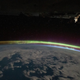A view of Earth and its glowing atmosphere as seen from the ISS on October 4, 2022.